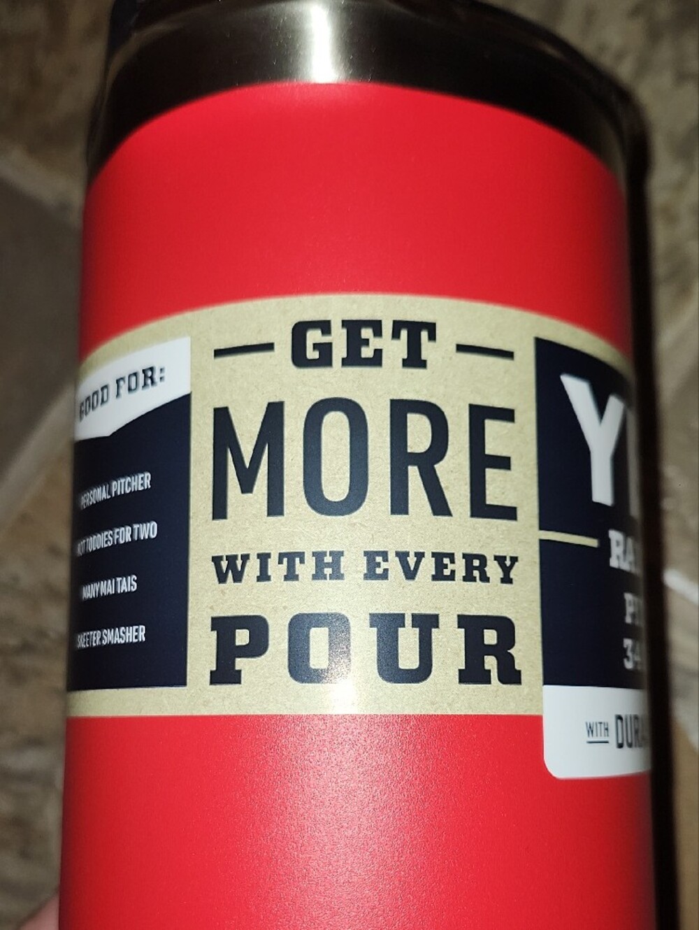 Yeti Rambler 34 oz Pitcher - Rescue Red Label - Picture 4 of 8